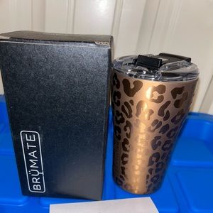 Brumate. Nav mini. Gold leopard.  Leakproof tumbler. BNWT